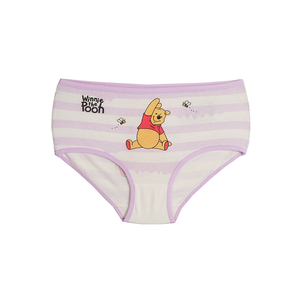 شورت چاپی پو خرسه 86381 (3) copy شورت دخترانه اسلیپ چاپی طرح راه راه و پو POOH - Image 1